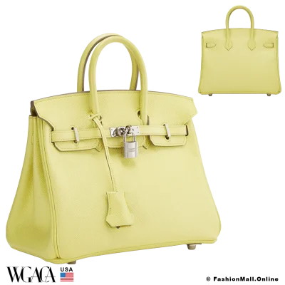 Hermes Birkin 25 Lime Epsom leather, Pre-owned