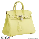 Hermes Birkin 25 Lime Epsom leather, Pre-owned