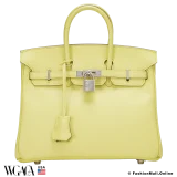 Hermes Birkin 25 Lime Epsom leather, Pre-owned