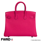 HERMES Birkin  25 Rose Mexico Togo, Pre-owned Like New