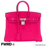 HERMES Birkin  25 Rose Mexico Togo, Pre-owned Like New