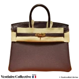 Hermes Birkin 25 Touch Raisin Togo Prunoir Matte Alligator, New Open Box