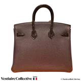 Hermes Birkin 25 Touch Raisin Togo Prunoir Matte Alligator, New Open Box