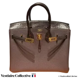 Hermes Birkin 25 Touch Raisin Togo Prunoir Matte Alligator, New Open Box