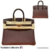 Hermes Birkin 25 Touch Raisin Togo Prunoir Matte Alligator, New Open Box