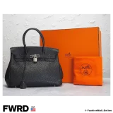 HERMES Birkin 30 Black Togo Leather, in Good Condition.