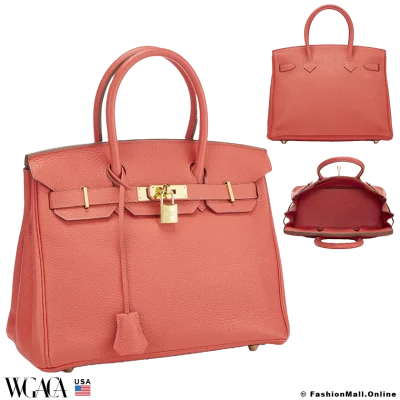 HERMES Birkin 30 Rose Jaipur in Togo, Pre-owned