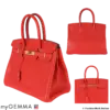HERMES Birkin 30 Rouge Tomate Clemence, Pre-owned