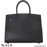 Hermes Birkin 30 Black Box Calf, Pre-owned