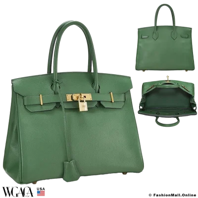 HERMES Birkin 30 Vert Benghal in Courchevel, Pre-owned