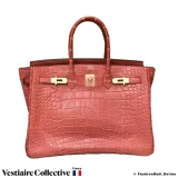 Hermes Birkin 35 Bois de Rose Matte Alligator, Pre-owned, in Very Good Condition