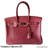 Hermes Birkin 35 Bois de Rose Matte Alligator, Pre-owned, in Very Good Condition