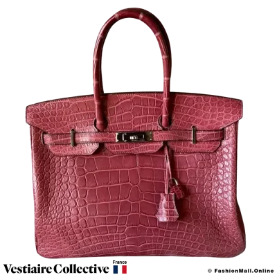 Hermes Birkin 35 Bois de Rose Matte Alligator, Pre-owned, in Very Good Condition