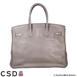 Hermes Birkin 35 Etain Togo, Pre-owned