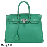 Hermes Birkin 35 Menthe (Green) Clemence, Pre-owned