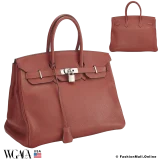 Hermes Birkin 35  Rouge Ventienne (Maroon) Clemence, Pre-owned