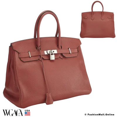 Hermes Birkin 35  Rouge Ventienne (Maroon) Clemence, Pre-owned