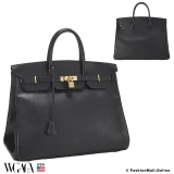 Vintage Hermes Birkin 40 Black Ardennes, Pre-owned