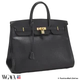 Vintage Hermes Birkin 40 Black Ardennes, Pre-owned