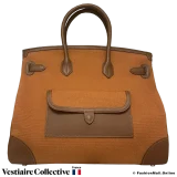 Hermes Birkin 35 Cargo Gold Swift and Marron d Inde Toile H, New Open Box