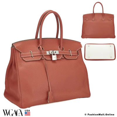 Eclat Birkin 30 Sanguine and White Clemence, Pre-owned