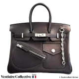 Hermes Birkin 25 The Rock, Black Veau Volupto, New Open Box