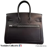 Hermes Birkin 25 The Rock, Black Veau Volupto, New Open Box