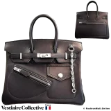 Hermes Birkin 25 The Rock, Black Veau Volupto, New Open Box