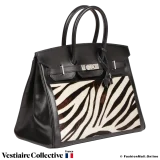 HERMES Birkin 35 Black Zebra, Pre-Owned