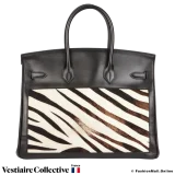 HERMES Birkin 35 Black Zebra, Pre-Owned