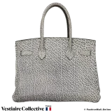 HERMES Birkin 30 Dalmatian Buffalo, Pre-Owned