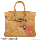 HERMES Birkin In & Out 25, Biscuit Swift, New Condition