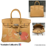 HERMES Birkin In & Out 25, Biscuit Swift, New Condition