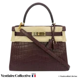 HERMES Kelly 28 Bordeaux Alligator, New Condition, Never Used