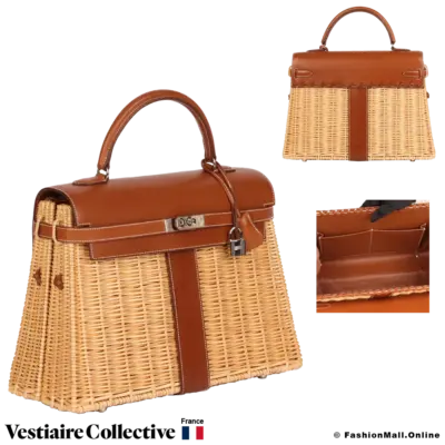 HERMES Kelly Picnic 35 Gold, Pre-Owned