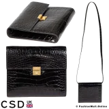 Hermes Clic 16  Noir Shiny Alligator, Like New