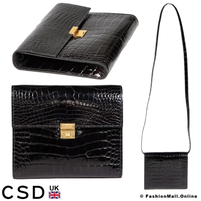 Hermes Clic 16  Noir Shiny Alligator, Like New