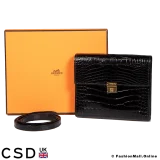 Hermes Clic 16  Noir Shiny Alligator, Like New