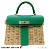 HERMES Mini Kelly Picnic 20 Green (Menthe), in New Condition