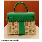 HERMES Mini Kelly Picnic 20 Green (Menthe), in New Condition