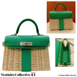 HERMES Mini Kelly Picnic 20 Green (Menthe), in New Condition