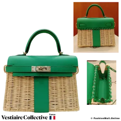 HERMES Mini Kelly Picnic 20 Green (Menthe), in New Condition