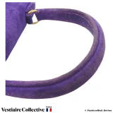 Hermes Vintage Kelly 20 Purple Doblis Suede, Pre-owned