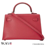 Hermes Mini Kelly II Rose Mexico Chevre, Pre-owned, in Excellent Condition