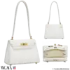 HERMES Kelly 20 Sellier Shoulder Bag White in Epsom, Pre-owned