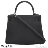 Hermes Kelly 25 Black Togo, Pre-owned