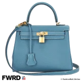 Hermes Kelly 25 Bleu Jean Epsom, Pre-owned Like New condition