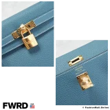 Hermes Kelly 25 Bleu Jean Epsom, Pre-owned Like New condition