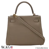 Hermes Kelly 25 Etoupe Evergrain, Pre-owned