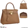 HERMES Kelly 25 Gold in Togo, Pre-owned